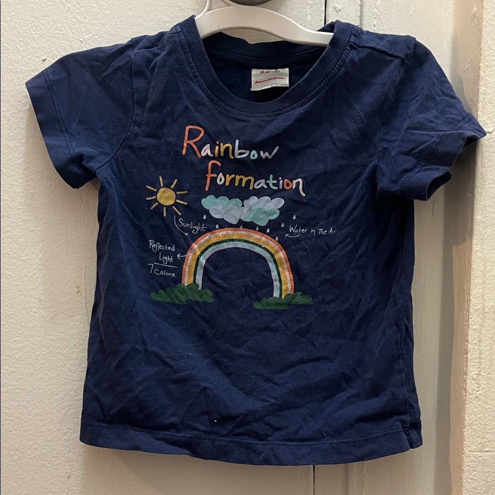 Hanna Andersson Navy Blue Rainbow Formation Tee